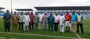 Road transport leaders during stadium inspection in Ikenne.jpg