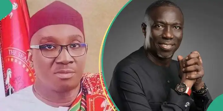 Mondau Okpebholo,APC candidate, left, and Asue Ighodalo, PDP flagbearer.jpg
