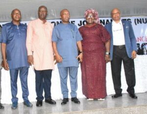 (Left to Right) Stanley Job Stanley, Chairman Rivers NUJ Council,Comrade Opaka Dokubo,Deputy National President of NUJ Zone F, Joseph Johnson, Commissioner for Information and Communications,Dr. William Wodi,former Spokesman UNIPORT.