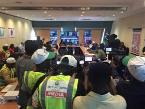 Nigerian journalists covering an election.jpg