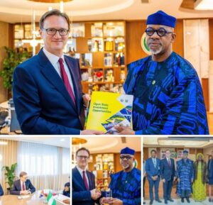 Governor Dapo Abiodun, right, and the British High Commissioner in Nigeria, Mr. Richard Montgomery