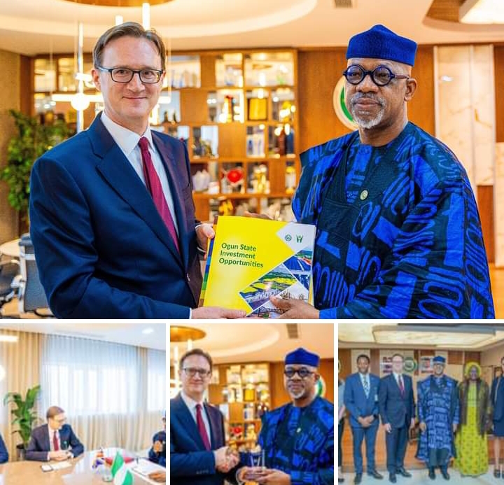 Governor Dapo Abiodun, right, and the British High Commissioner in Nigeria, Mr. Richard Montgomery