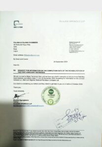 The firm's letter to Falana