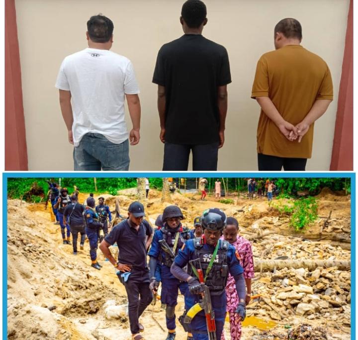 Suspected illegal miners and Mining Marshals on Operation Hayakin Kogo.jpg