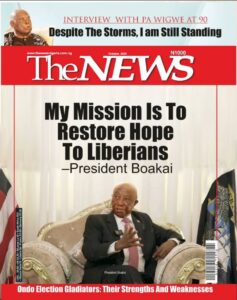 TheNEWS cover design on President Boakai