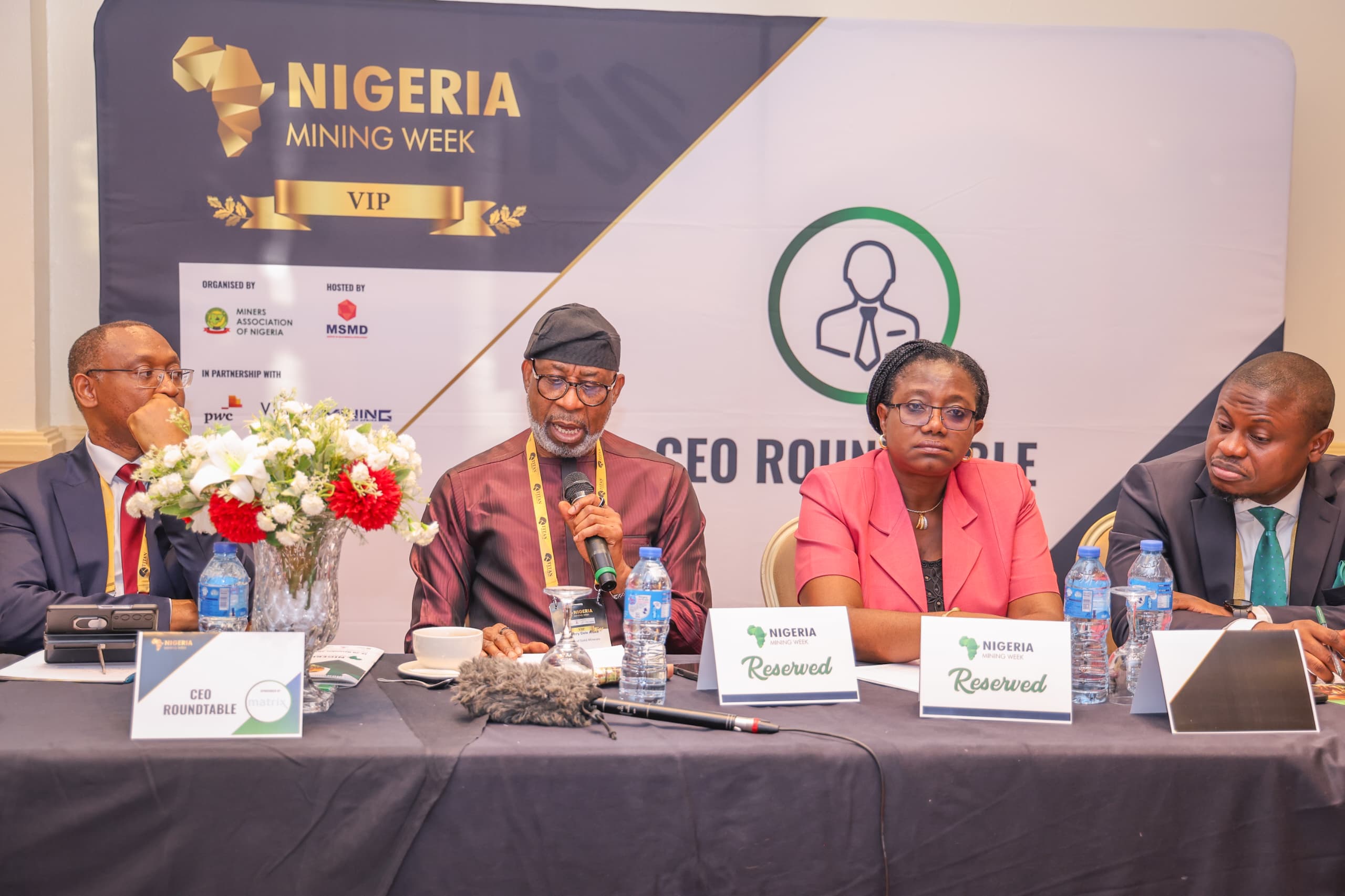 Dr Alake, second left, at the CEO Roundtable on the sidelines of the 2024 Nigeria Mining Week.jpg