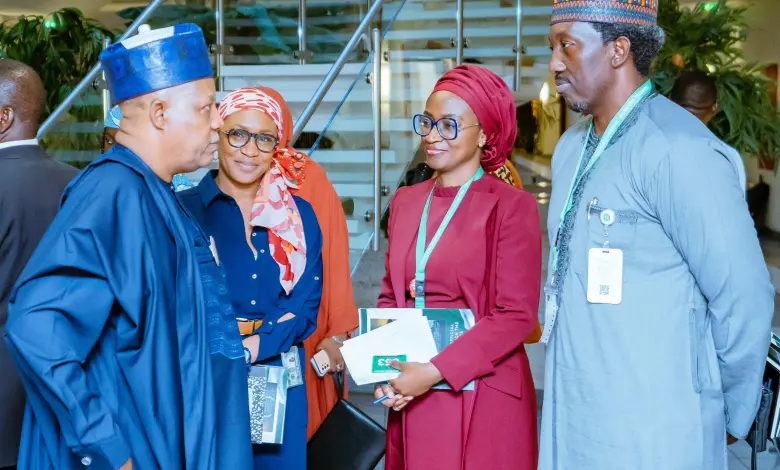 VP Shettima speaking during a meeting with the film's team led by the Minister of Arts, Culture, Tourism, and Creative Economy, Barrister Hannatu Musawa, at the Presidential Villa Abuja.jpg