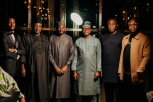 Dantata, flanked by other dignitaries during the dinner Marking the launch of Marino FX in Abuja