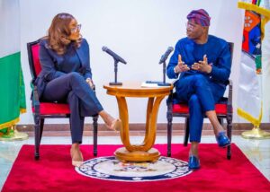 Governor of Lagos State, Mr. Babajide Sanwo-Olu making his remark during a courtesy visit by the Postmaster-General/CEO, Nigerian Postal Service (NIPOST), Ms. Tola Odeyemi, at Lagos House, Ikeja, on Wednesday, 08 January 2025.