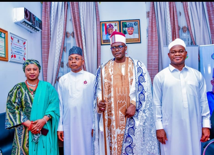 Bello, Ododo and others atat the palace of Ohinoyi of Ebiraland on Tuesday