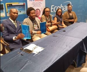 Left: Head, Consumer Products & Segments, Ecobank Nigeria, Victor Yalokwu, and Executive Director, Research and Technology, Code 14 Labs, Otaru Daudu, with the signed Memorandum of Understanding, MoU at Ecobank Bank Pan Africa Centre (EPAC), Lagos.