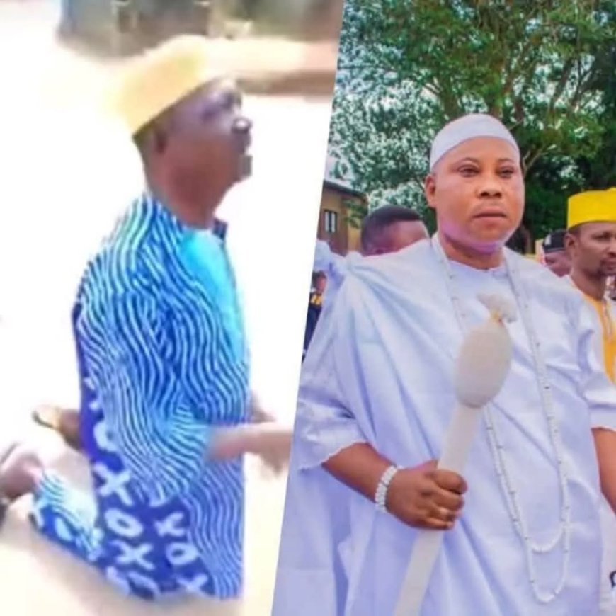 Orile Ifo, Oba Abdulsemiu Adewale Ogunjobi, right, and his victim