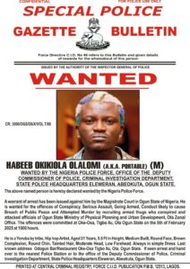 Portable delclared wanted by Police