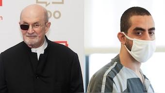 Salman Rushdie and his attacker, Hadi Matar