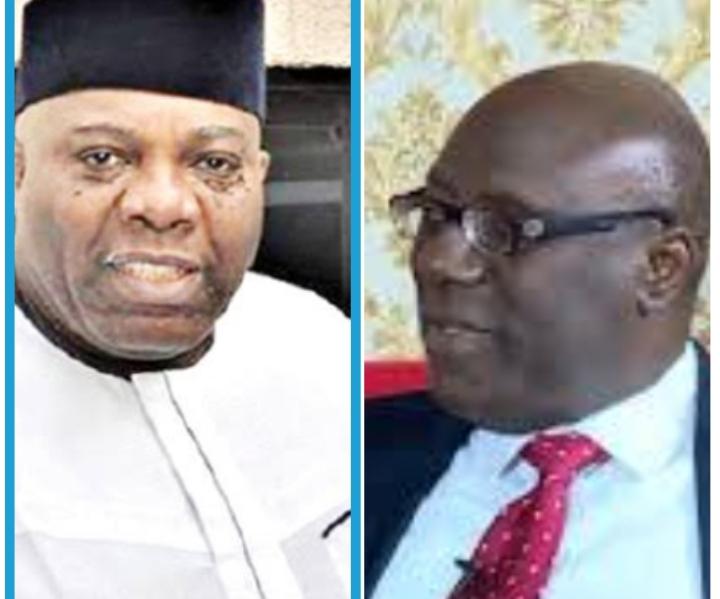 Dr Doyin Okupe, left, and C Don Adinuba
