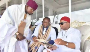 Governor Uzodimma during the event at Rear Admiral Ndubuisi Kanu’s Square New Owerri on Friday, March 21, 2025