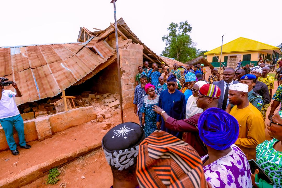 One of the affected buildings