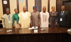 Chief of Staff Femi Gbajabiamila who represented the President and members of the committee at the event held at the State House in Abuja,