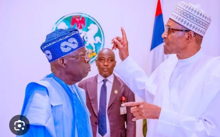 President Bola Tinubu and his predecessor, MuhammaduBuhari