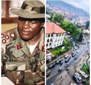 General Maxwell Mitikishi Khobe and Freetown, after been liberated by him