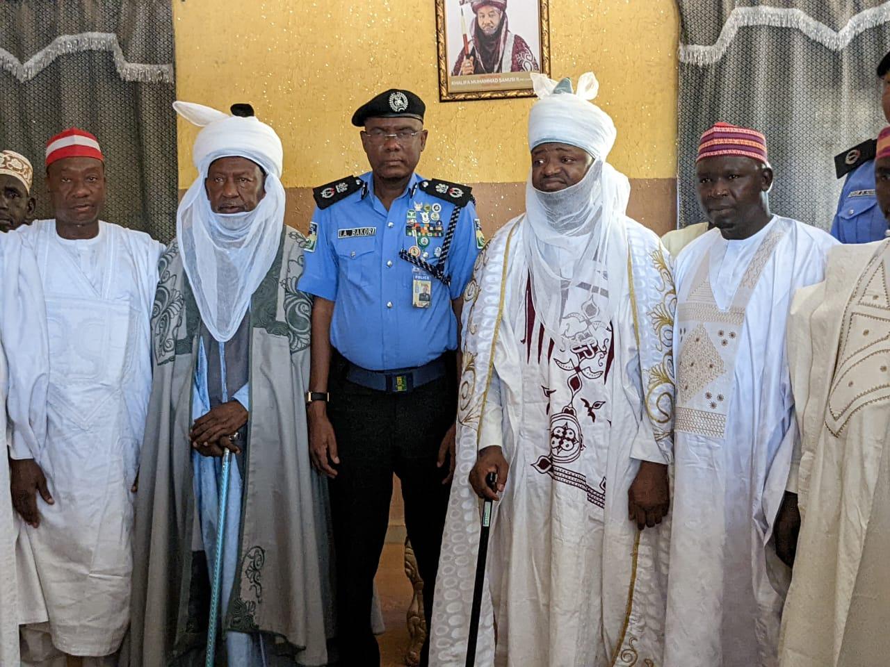 CP Bakori flanked by community leaders after the meeting
