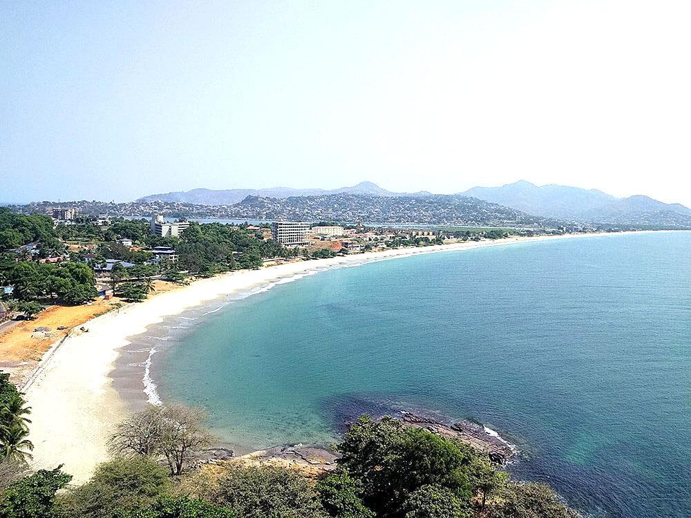Freetown peninsula, dotted with white sandy beaches