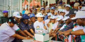 Governor Ododo during the MayDay celebration