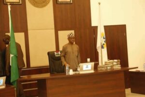 Nyesom Wike in his office