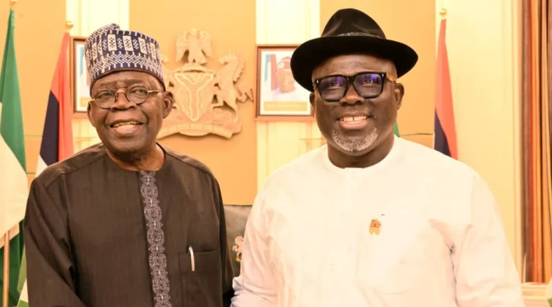 President Bola Tinubu and Governor Sheriff Oborevwori of Delta State