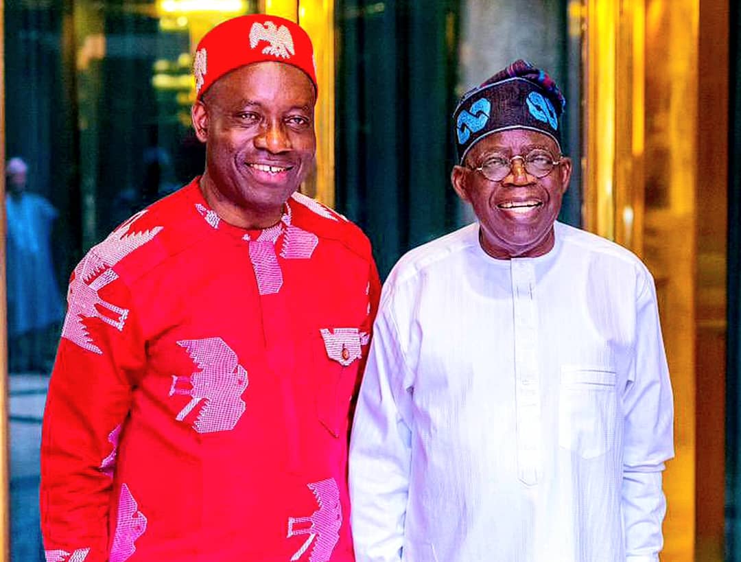 President Tinubu, right, and Governor Soludo