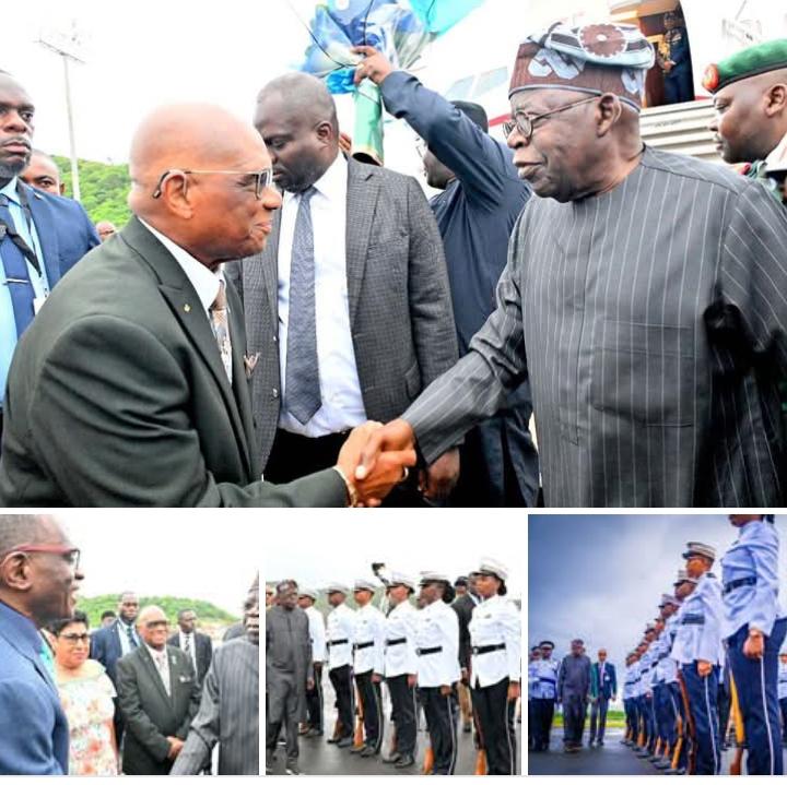 President Tinubu in Saint Lucia