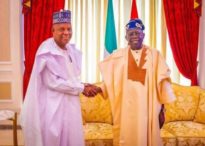 President Tinubu, right, and VP Shettima