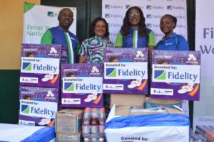 L-R: Team Lead, Human Resource and Business Partner East and South, Fidelity Bank Plc, Osayi Uwumarongie; Principal, Government Junior Secondary School Elekahia, Port Harcourt; Dr Ekeh Florence; Team Lead, CSR, Fidelity Bank Plc, Victoria Abuka; and Procurement Officer/Class President, Suncrest 2025 Inductees Class, Fidelity Bank Plc, Euphemia Okereafor; during the Fidelity Helping Hands Programme Donation to Government Secondary School, Port Harcourt, Rivers State  recently.