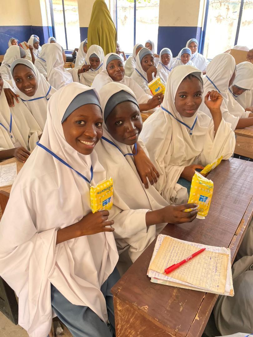 The out-of-school girls trained on various skills acquisition