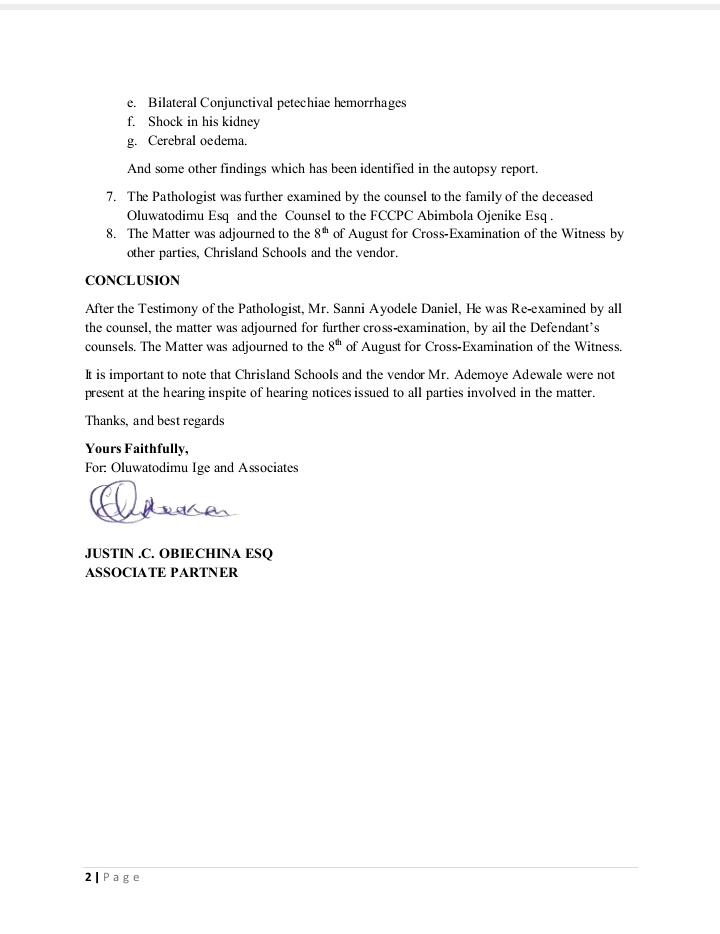 The status report, page 2