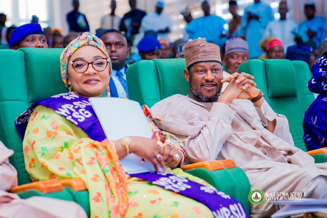 Governor Dikko Radda and Minister of Women Affairs, Hajiya Imaan Suleiman-Ibrahim