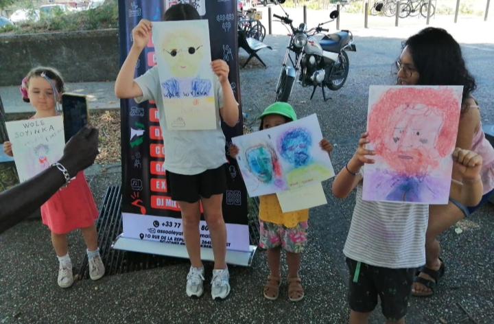 Cultural Exchange Painting workshop at the ongoing WSICE2025 in Collaboration with Festival O’Ley organised by Nigeria/French season Artist Segun Ola in France