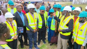 Construction workers on site