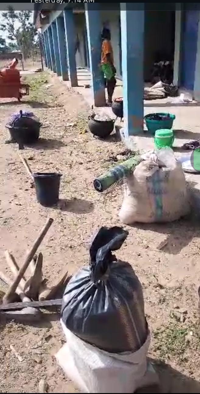 File photo of displaced farmers in a makeshift IDP camp