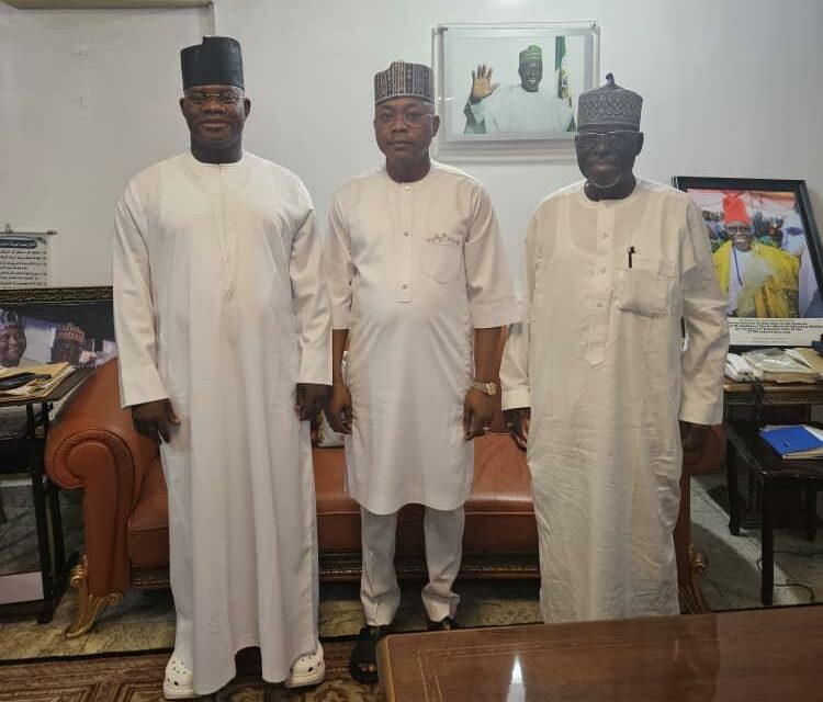 From left, Yahaya Bello, Alh. Ahmed Usman Ododo, Capt. Idris Ichalla Wada