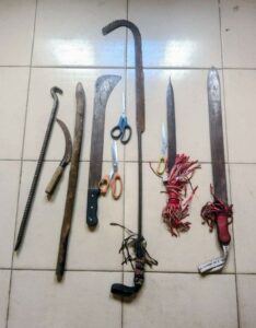 Weapons used by the killers