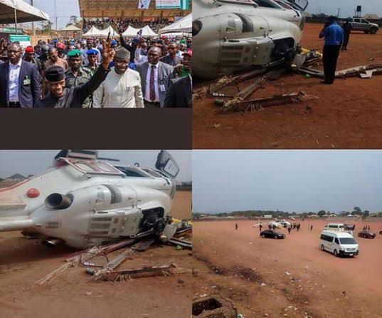 The helicopter crash
