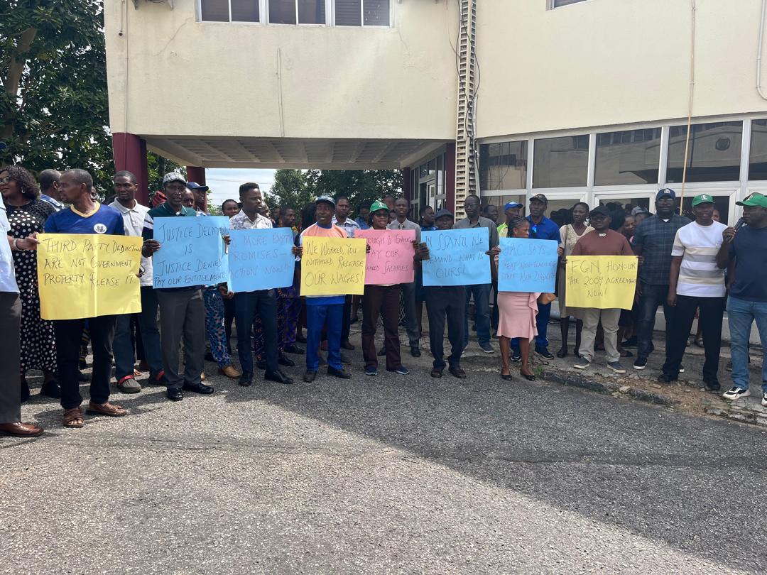 SSANU of the Federal University of Technology Akure, potesting