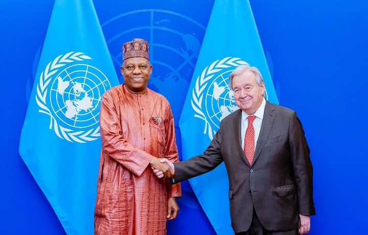 Vice President Kashim Shettima met with UN Secretary-General António Guterres