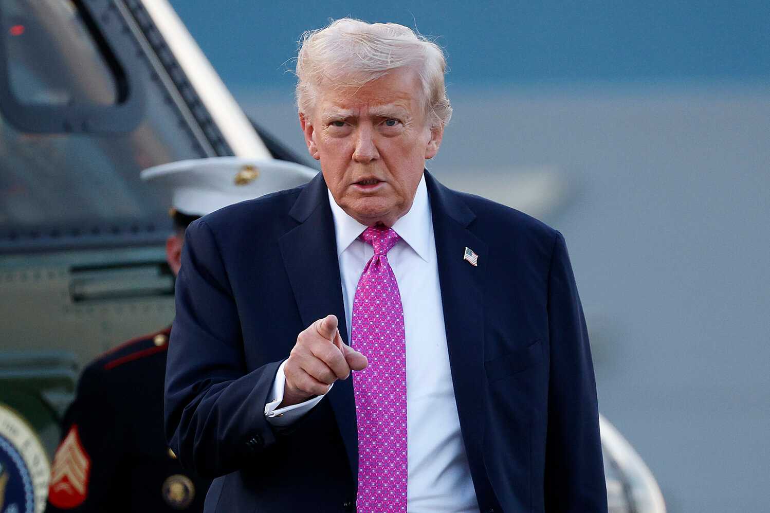President Donald Trump of the US