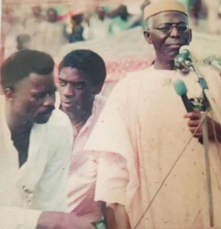 Chief Obafemi Awolowo campaigning