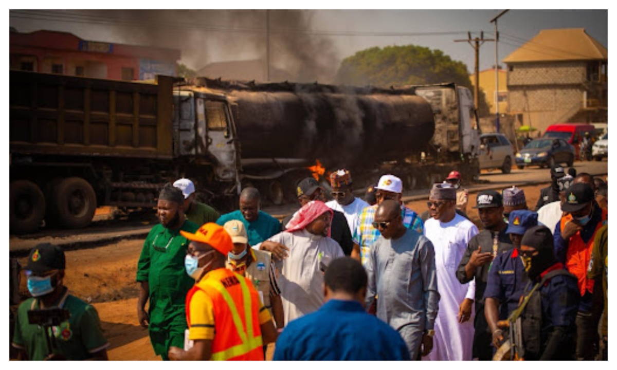 Edo fuel tanker fire