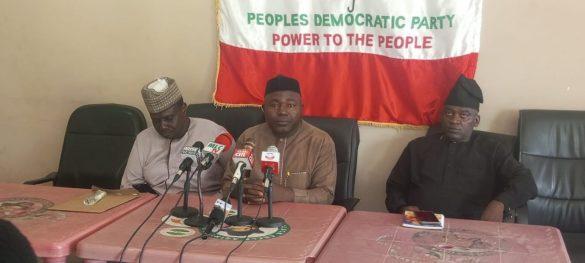 Mohammed Sani Gambo speaking to journalists after a stakeholders meeting in Lokoja