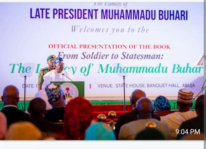 President Tinubu delivering his speech