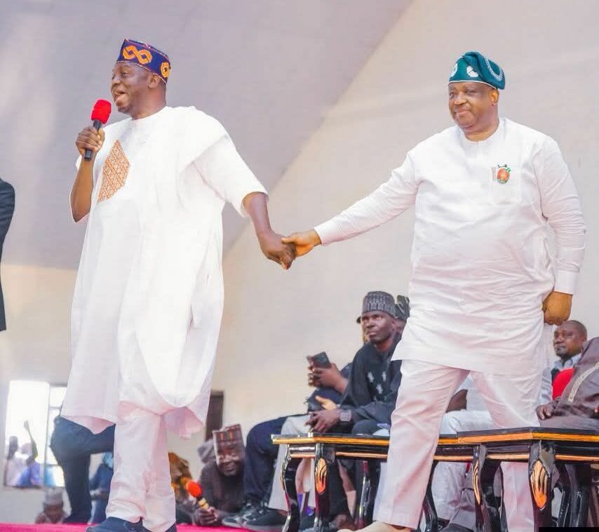 Governor Caleb Mutfwang of Plateau State and APC Chairman, Professor Nentawe Yilwatda